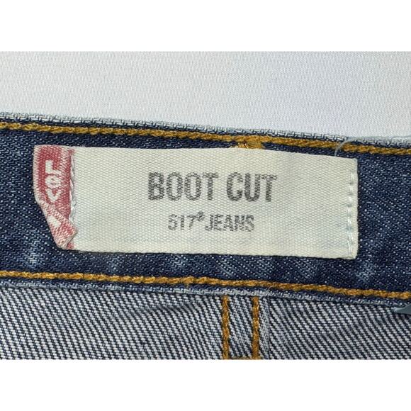 Levi's 517 Men's Bootcut Blue Denim Jeans - Size 36x29.5 - Picture 6 of 7